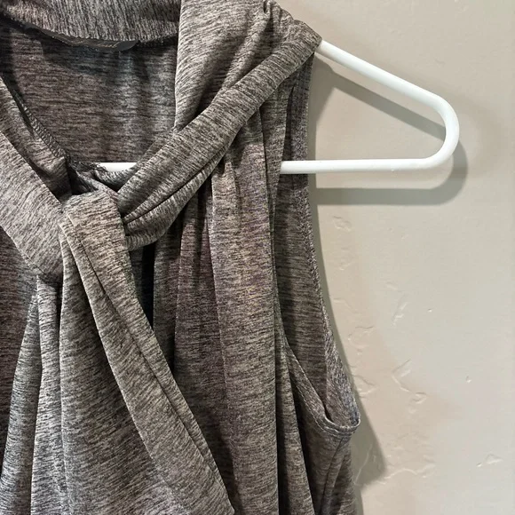 Candid Soul Gray Tie-able Sleeveless Blouse - Picture 4 of 8